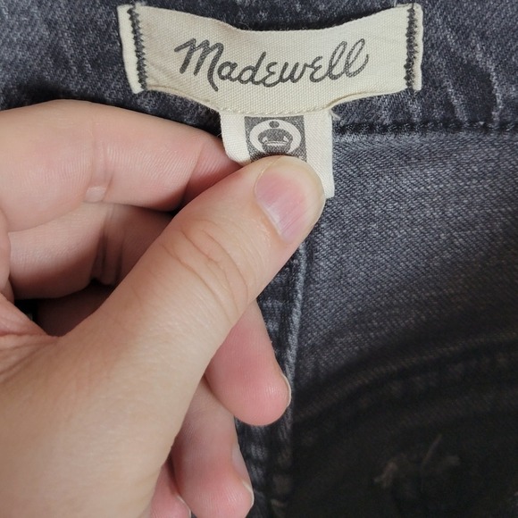 Madewell The Perfect Vintage Distressed Black Wash High Rise Jeans Size 26 - Picture 5 of 11